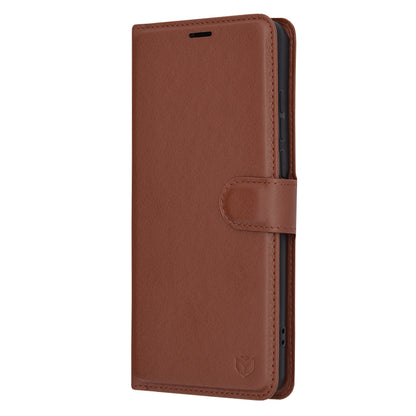 Husa pentru OnePlus 12, Techsuit, Leather Folio, Maro
