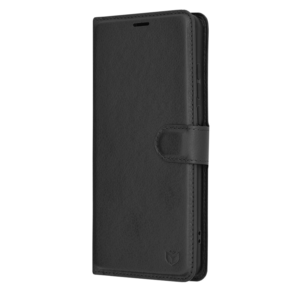 Husa pentru OnePlus 12, Techsuit, Leather Folio, Neagra