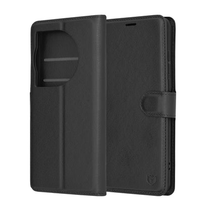 Husa pentru OnePlus 12, Techsuit, Leather Folio, Neagra