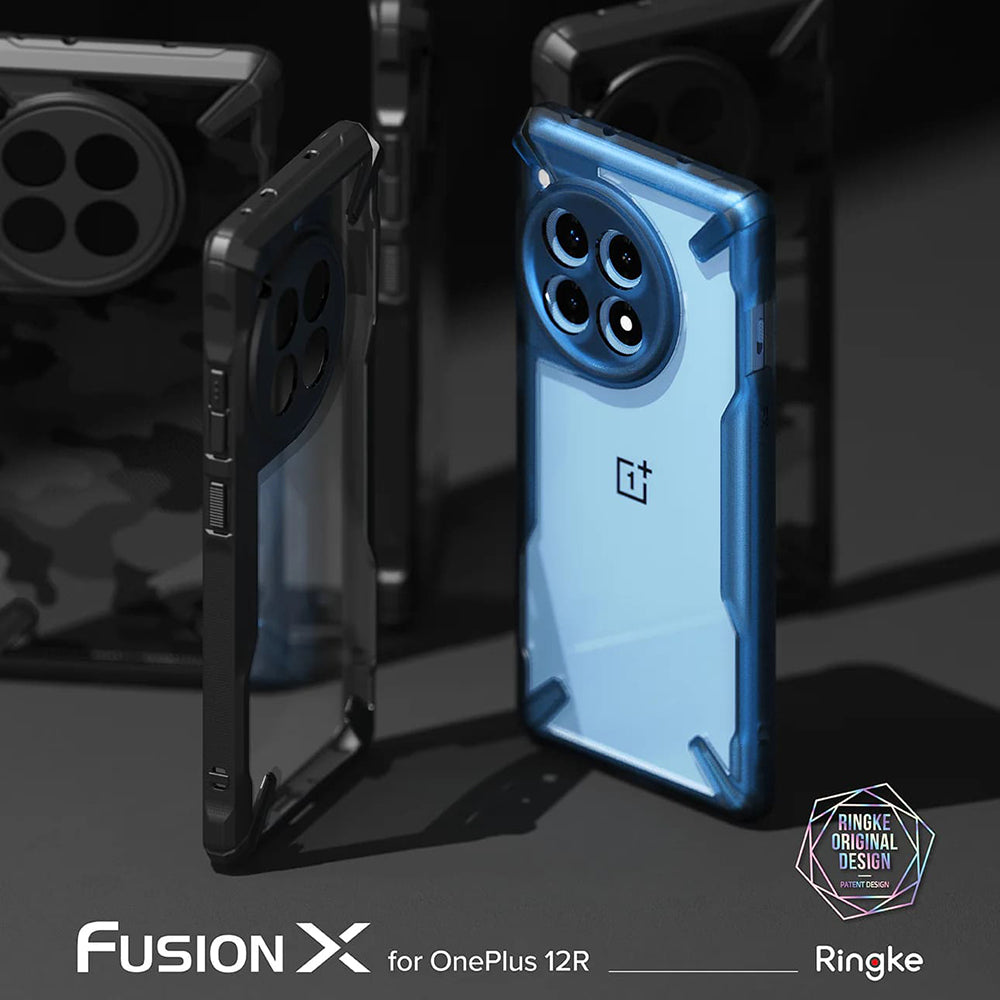Husa pentru OnePlus 12R, Ringke, Fusion X, Albastra