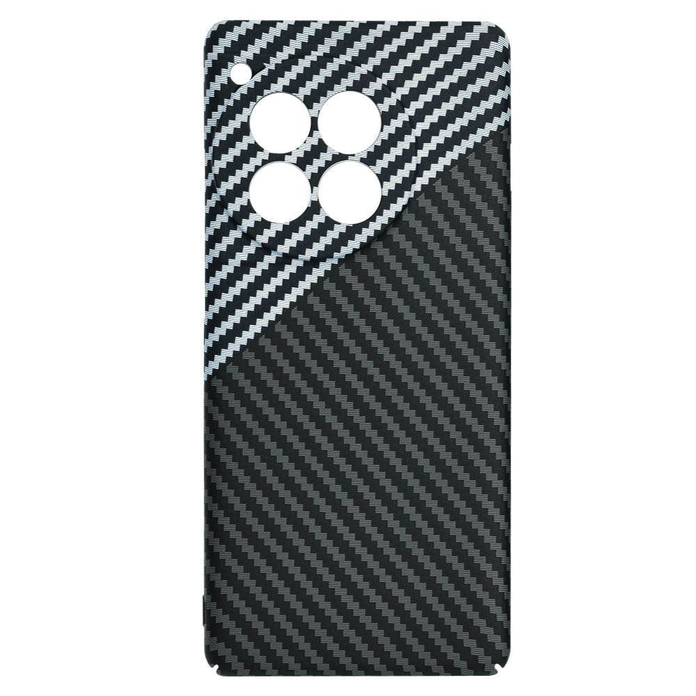 Husa pentru OnePlus 12R, Techsuit, Carbonite FiberShell, Neagra Gri