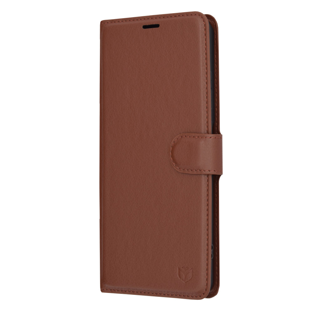 Husa pentru OnePlus 12R, Techsuit, Leather Folio, Maro