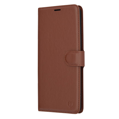 Husa pentru OnePlus 12R, Techsuit, Leather Folio, Maro