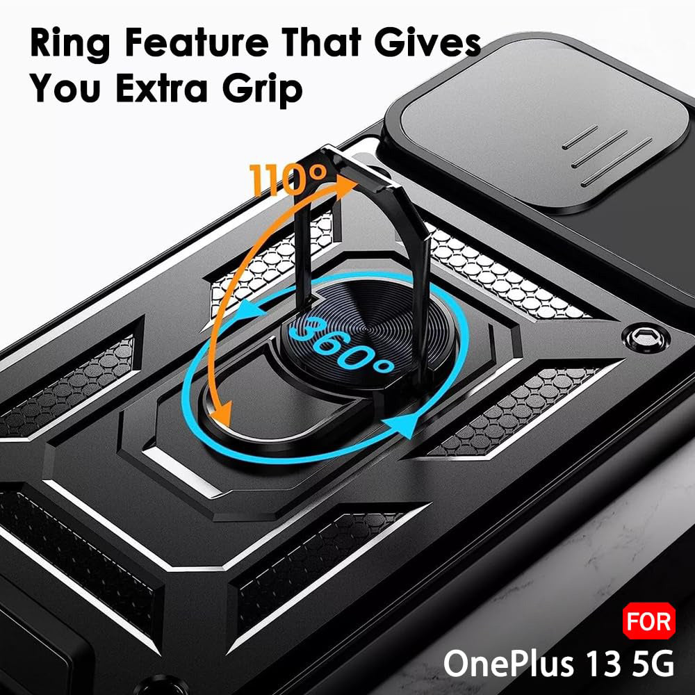 Husa pentru OnePlus 13, Techsuit, CamShield, Neagra