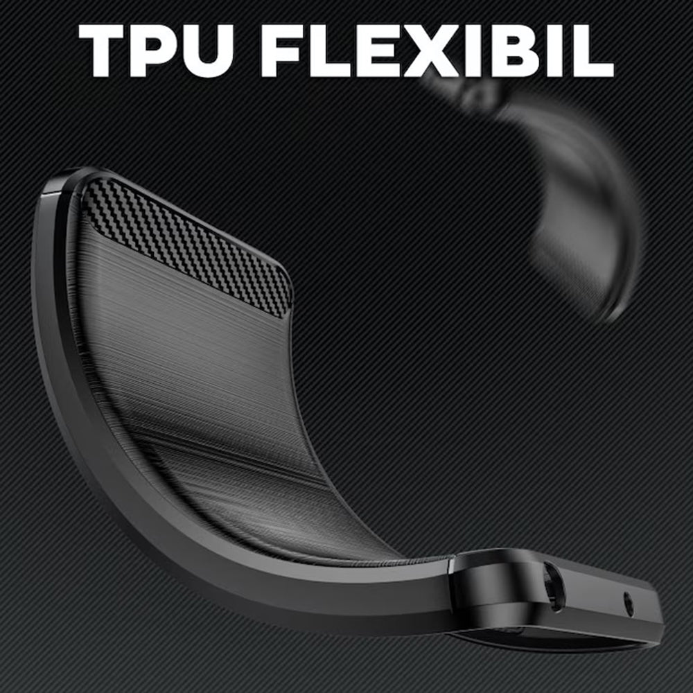 Husa pentru OnePlus 13R, Techsuit, Carbon, Neagra
