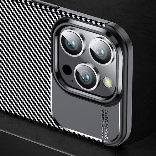 Husa pentru OnePlus 13R, Techsuit, CarbonFiber, Neagra