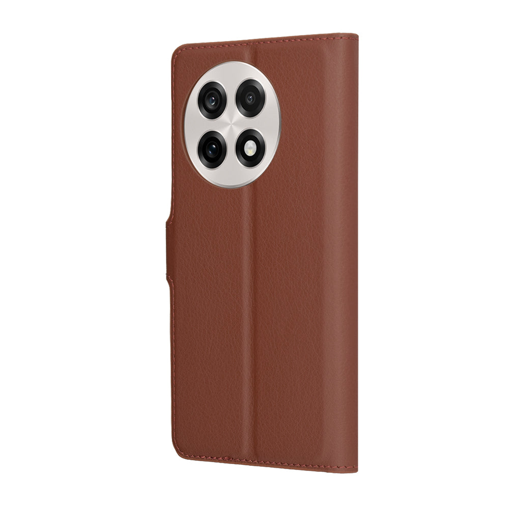 Husa pentru OnePlus 13R, Techsuit, Leather Folio, Maro