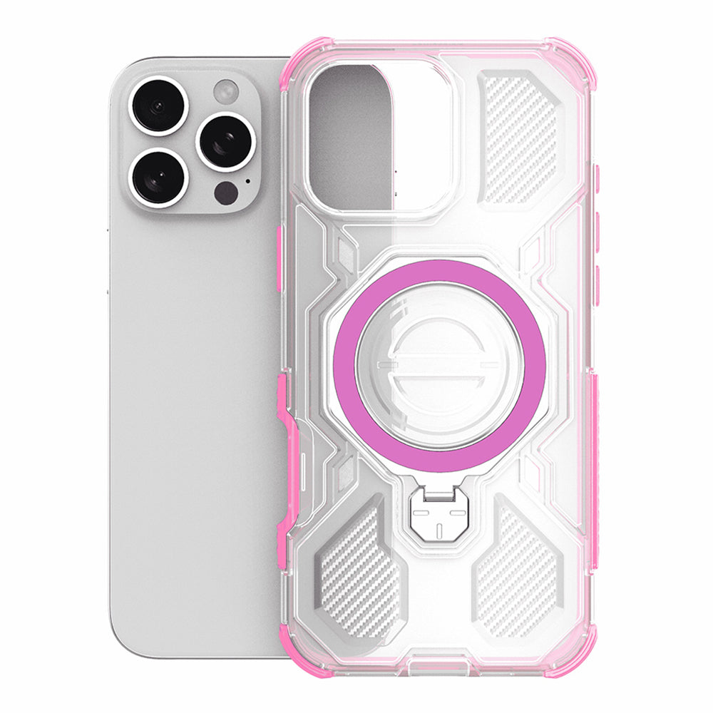 Husa pentru OnePlus 15, Techsuit, Carbon Shield Pro, Roz