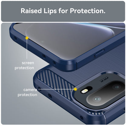 Husa pentru OnePlus 15R, Techsuit, Carbon, Albastra