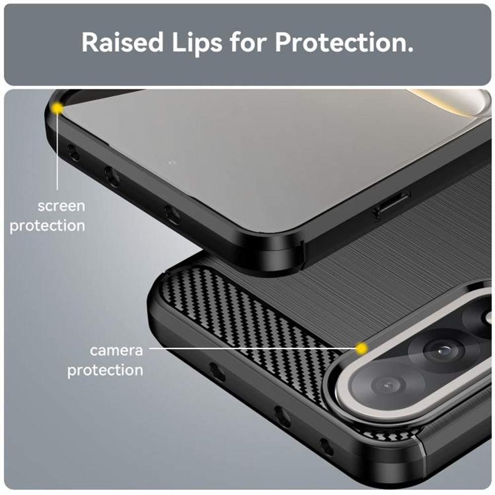 Husa pentru OnePlus Nord 5, Techsuit, Carbon, Neagra