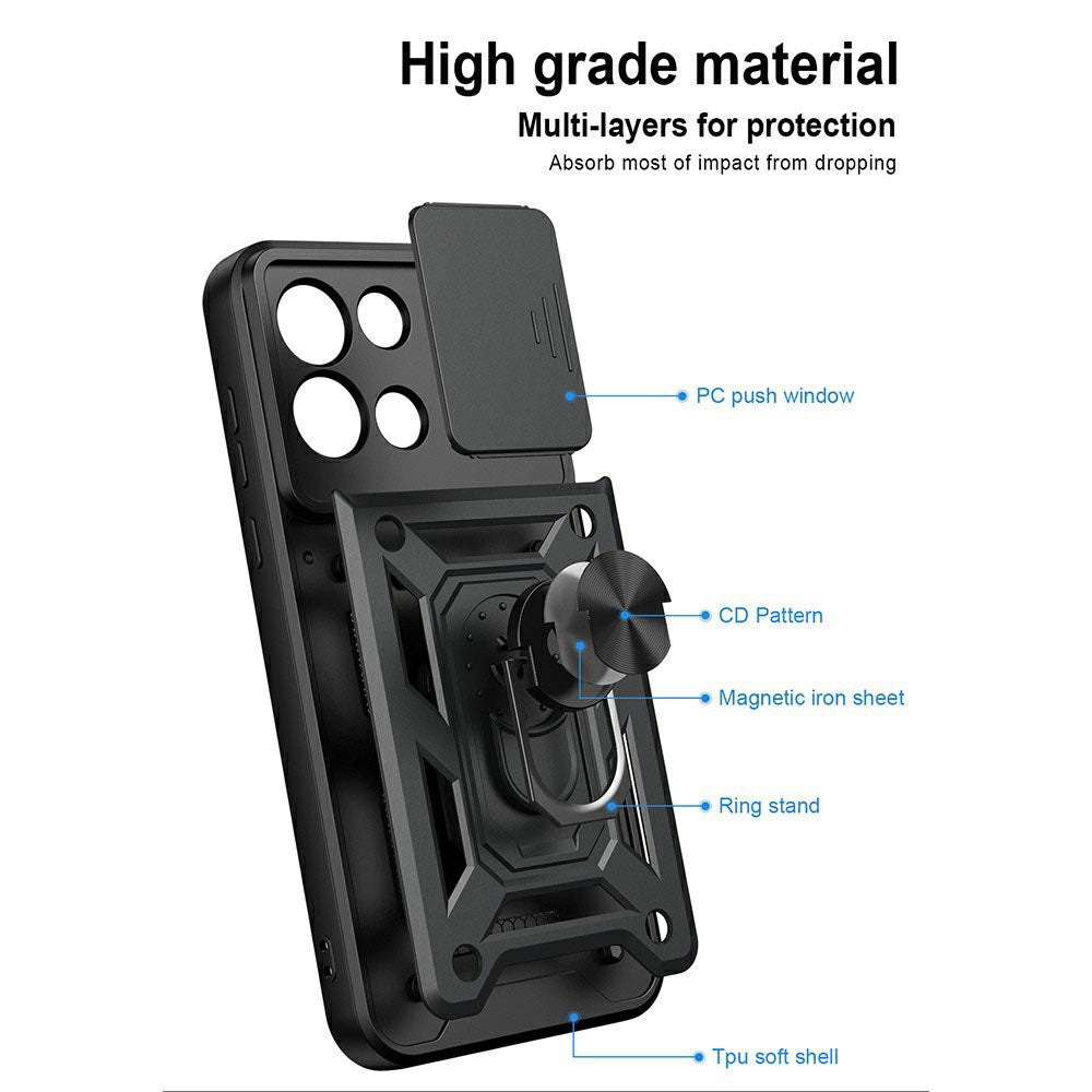 Husa pentru OnePlus Nord 6, Techsuit, CamShield, Neagra