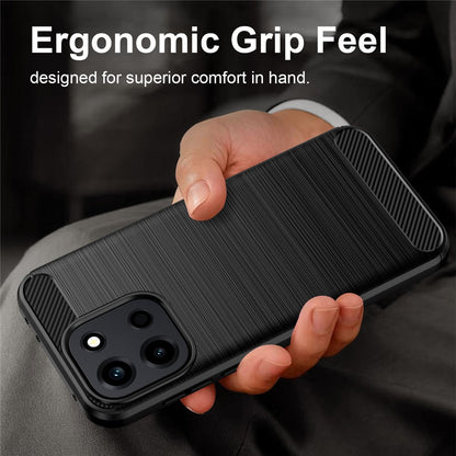 Husa pentru OnePlus Nord 6, Techsuit, Carbon, Albastra