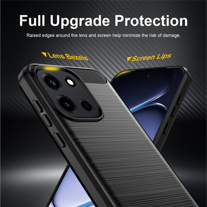 Husa pentru OnePlus Nord 6, Techsuit, Carbon, Albastra