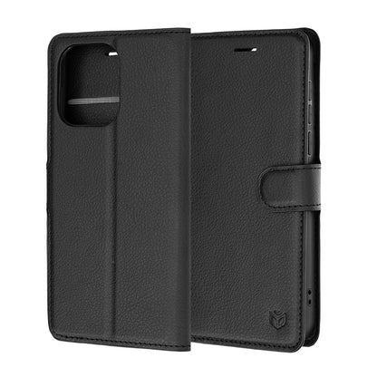Husa pentru OnePlus Nord 6, Techsuit, Leather Folio, Neagra