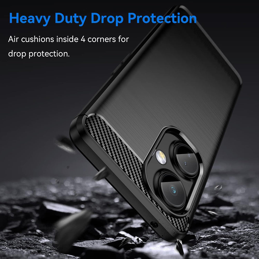 Husa pentru OnePlus Nord CE 3 Lite, Techsuit, Carbon, Neagra