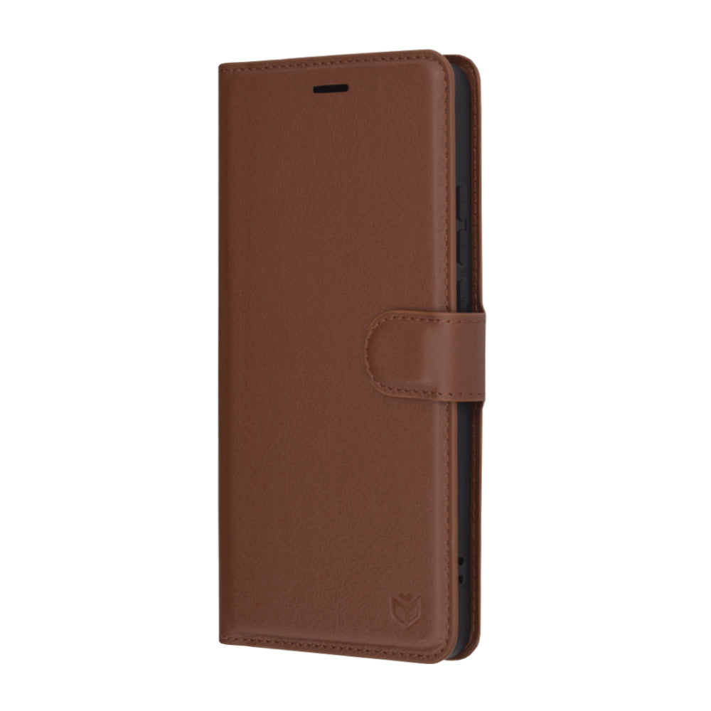 Husa pentru OnePlus Nord CE4 Lite, Techsuit, Leather Folio, Maro