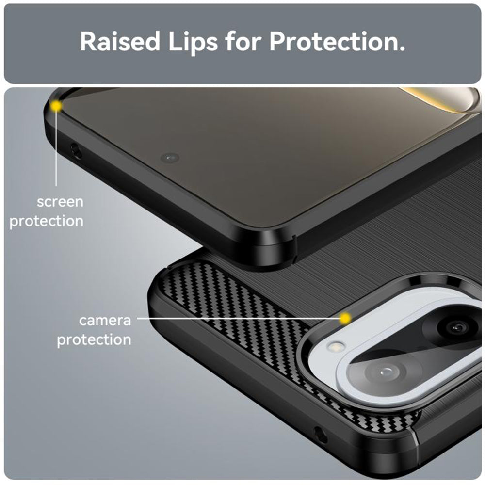 Husa pentru OnePlus Nord CE5, Techsuit, Carbon, Neagra