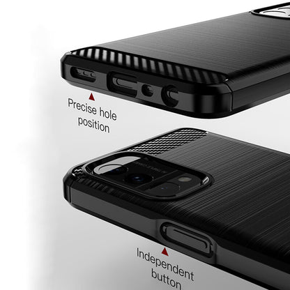 Husa pentru OnePlus Nord N200 5G / Oppo A74 5G / A54 5G, Techsuit, Carbon, Neagra
