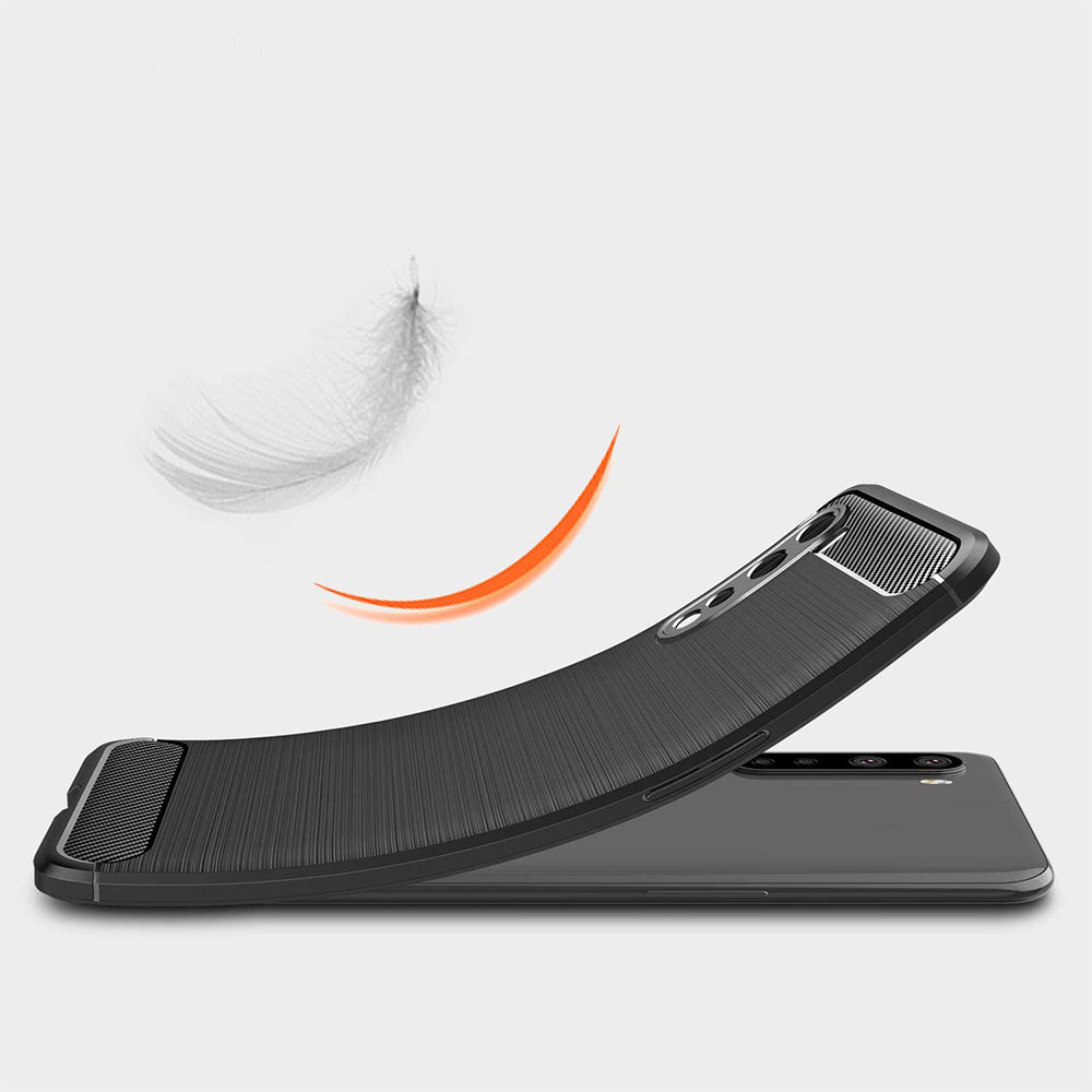 Husa pentru OnePlus Nord, Techsuit, Carbon, Neagra