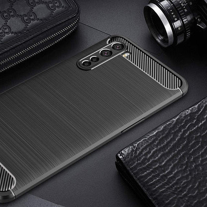 Husa pentru OnePlus Nord, Techsuit, Carbon, Neagra