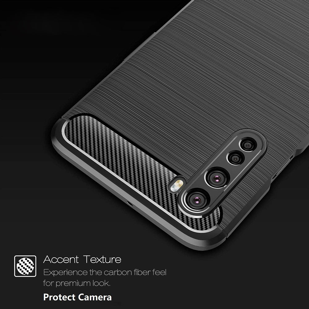 Husa pentru OnePlus Nord, Techsuit, Carbon, Neagra