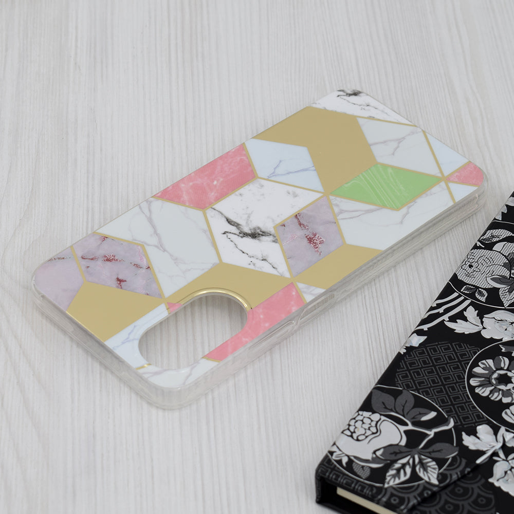 Husa pentru Oppo A17, Techsuit, Marble, Mov