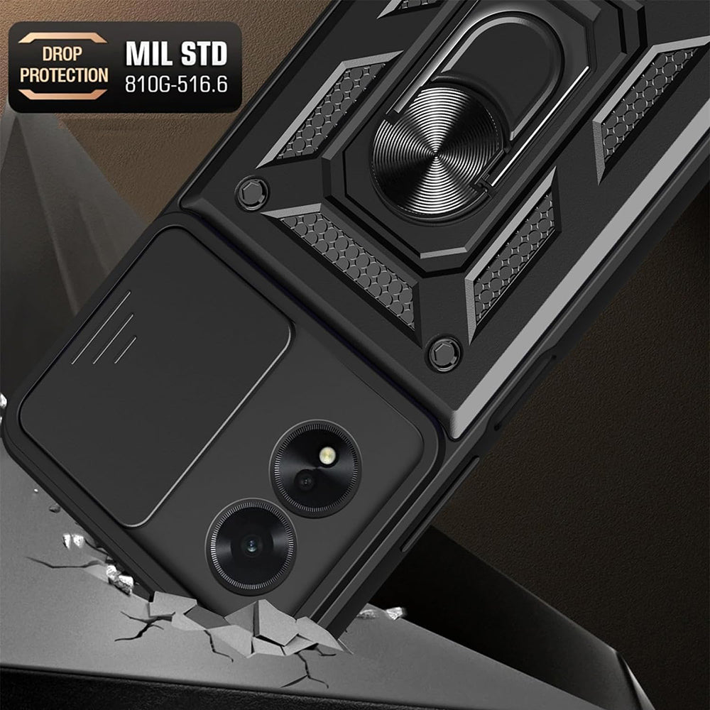 Husa pentru Oppo A18 / A38, Techsuit, CamShield, Neagra