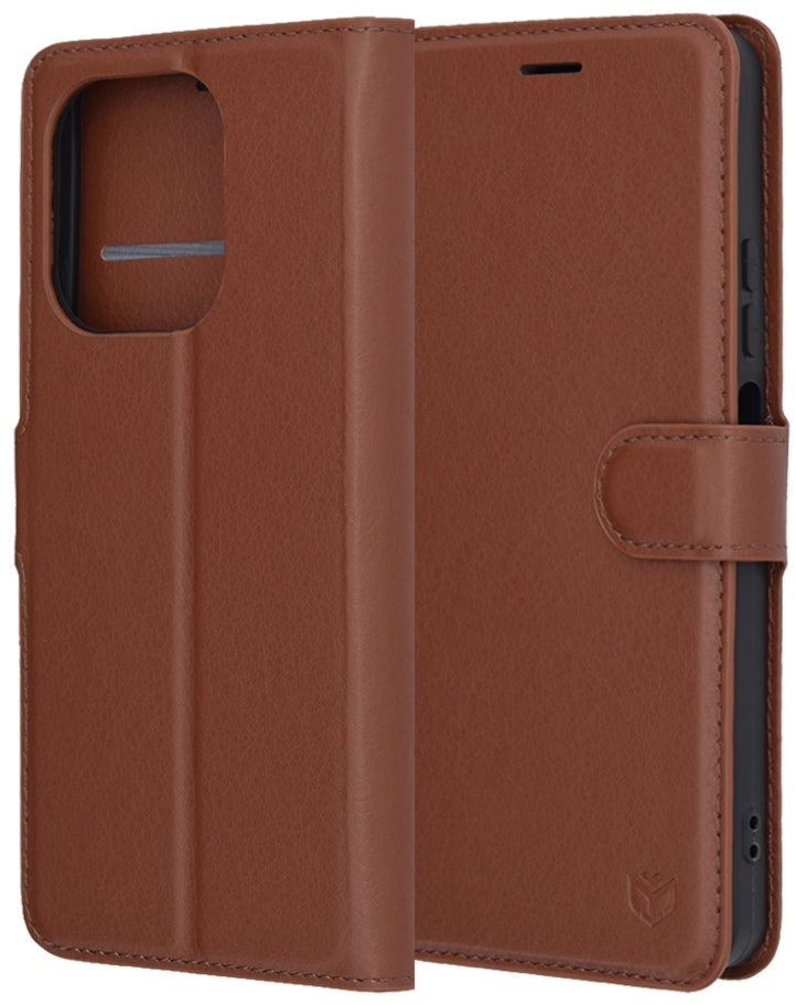 Husa pentru Oppo A5 Pro 4G / A5 Pro, Techsuit, Leather Folio, Maro