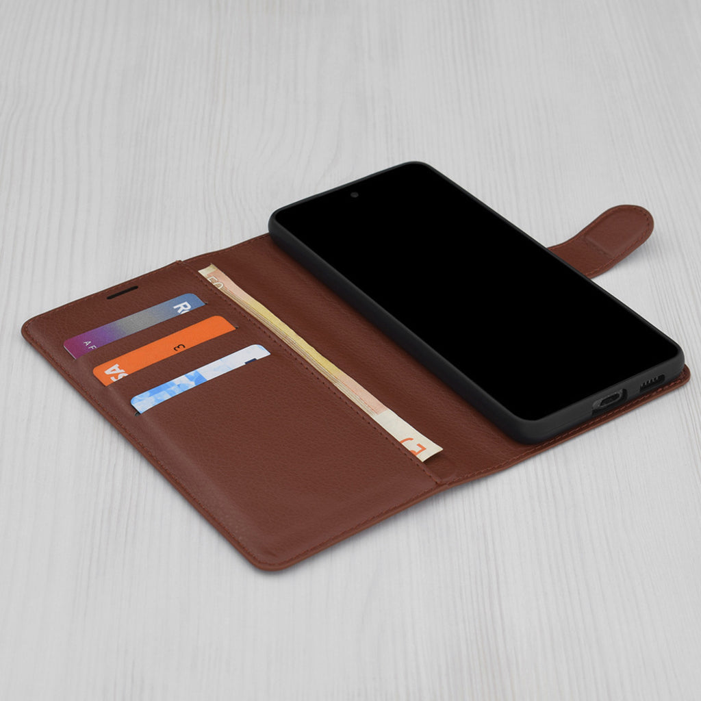 Husa pentru Oppo A5 Pro 4G / A5 Pro, Techsuit, Leather Folio, Maro