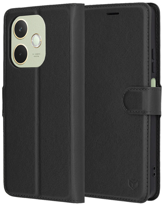 Husa pentru Oppo A5 Pro 4G / A5 Pro, Techsuit, Leather Folio, Neagra