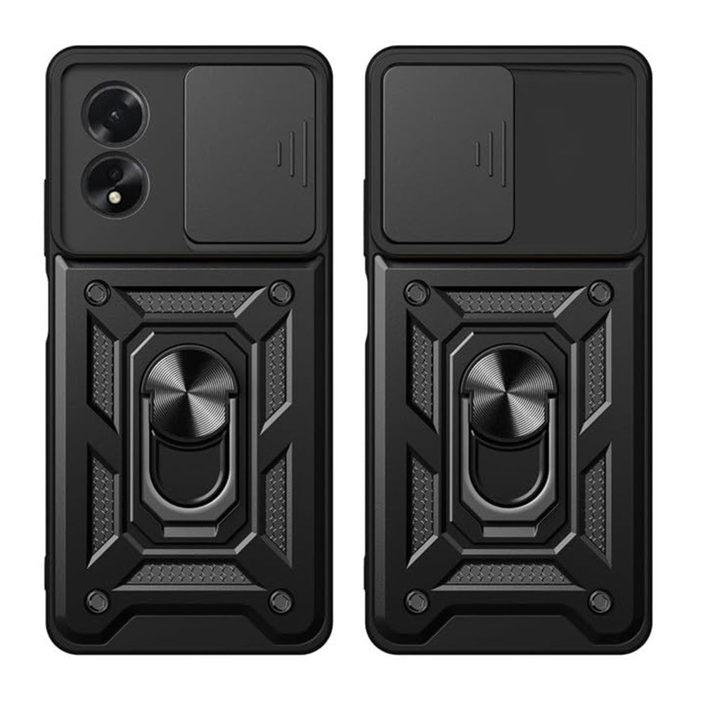 Husa pentru Oppo A58 4G, Techsuit, CamShield, Neagra