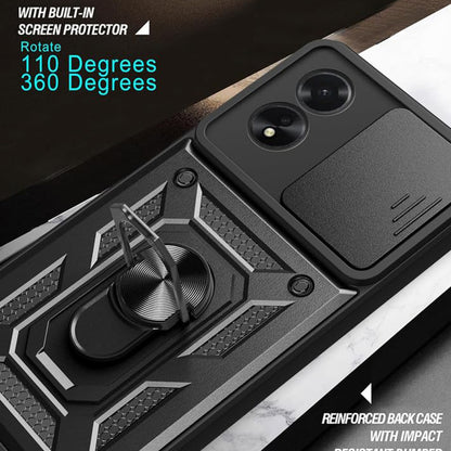 Husa pentru Oppo A58 4G, Techsuit, CamShield, Neagra