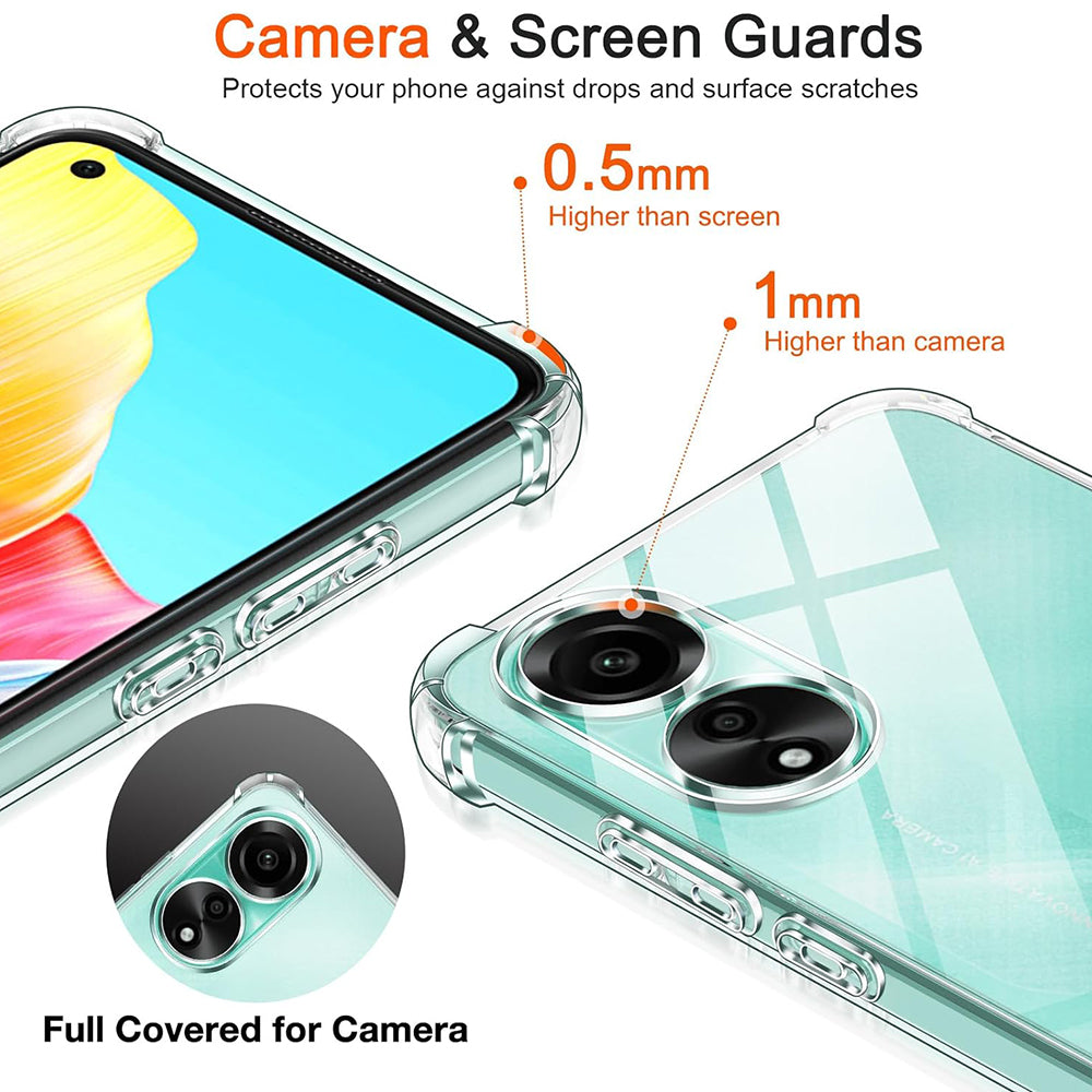 Husa pentru Oppo A58 4G, Techsuit, Shockproof Clear, Transparenta