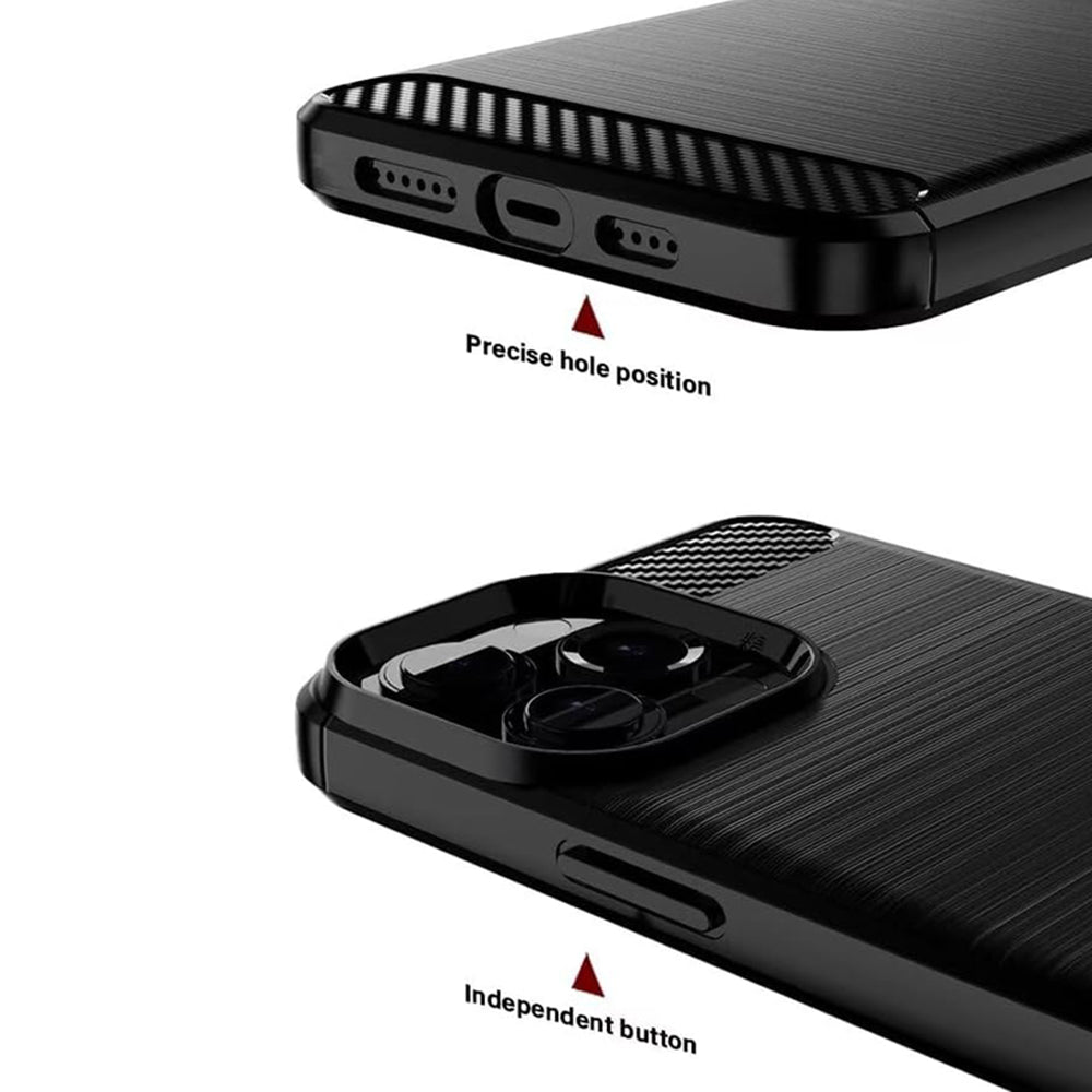 Husa pentru Oppo A6 4G, Techsuit, Carbon, Neagra
