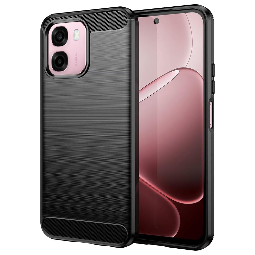 Husa pentru Oppo A6 4G, Techsuit, Carbon, Neagra