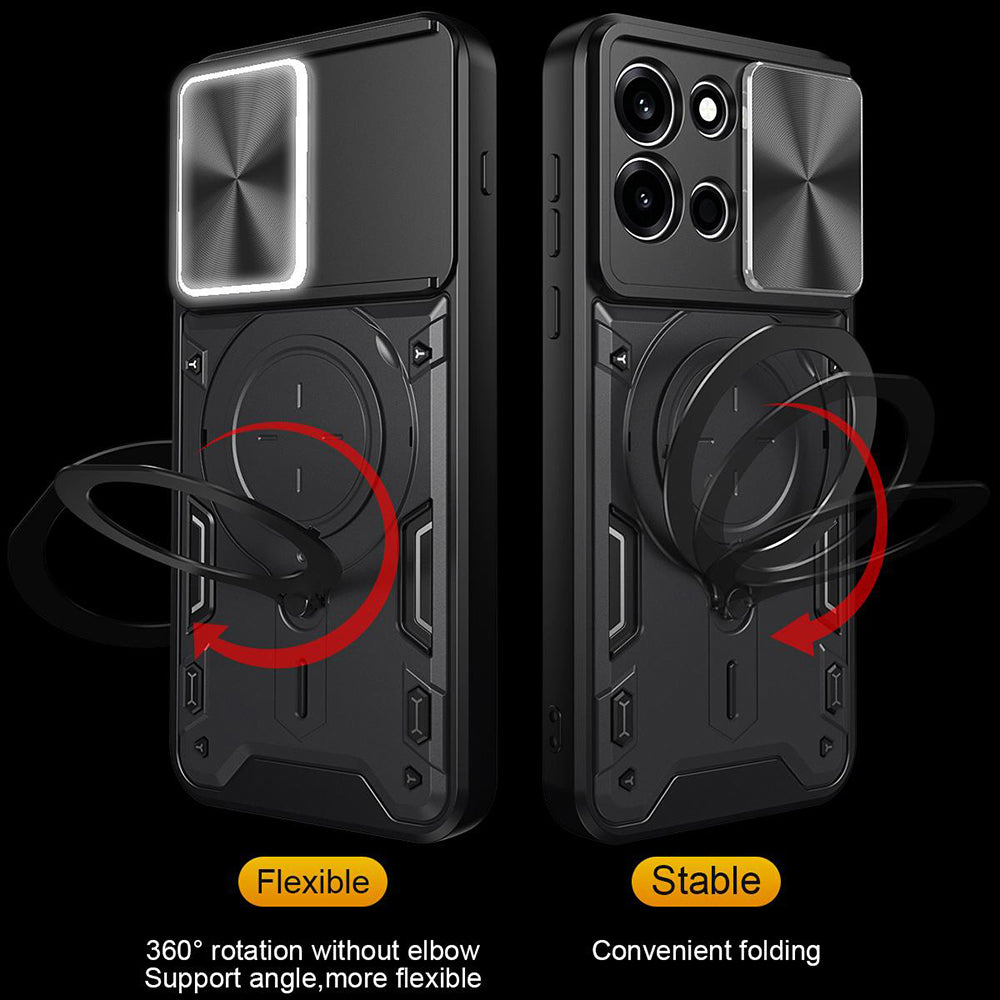 Husa pentru Oppo A6 Pro 5G / A6 Pro 4G, Techsuit, CamGuard Pro, Roz Aurie