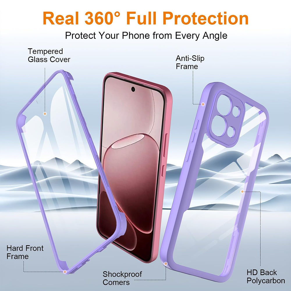 Husa pentru Oppo A6 Pro 5G / A6 Pro 4G, Techsuit, ColorVerse 360, Mov