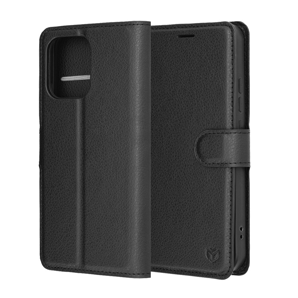 Husa pentru Oppo A6 Pro 5G / A6 Pro 4G, Techsuit, Leather Folio, Neagra