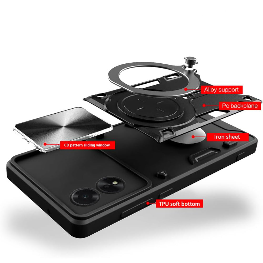 Husa pentru Oppo A60, Techsuit, CamGuard Pro, Roz Aurie