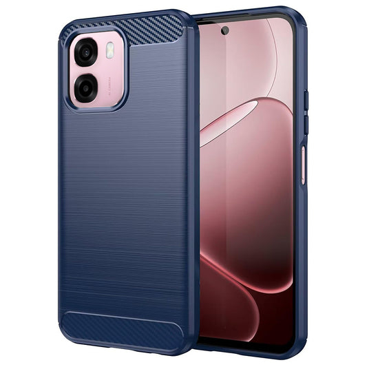 Husa pentru Oppo A6k 4G / A6x 4G / A6x / A6 4G, Techsuit, Carbon, Albastra