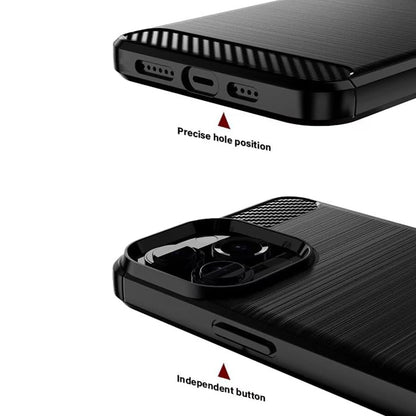 Husa pentru Oppo A6k 4G / A6x 4G / A6x / A6 4G, Techsuit, Carbon, Albastra