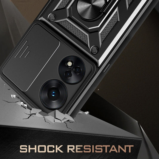Husa pentru Oppo A78 4G, Techsuit, CamShield, Neagra
