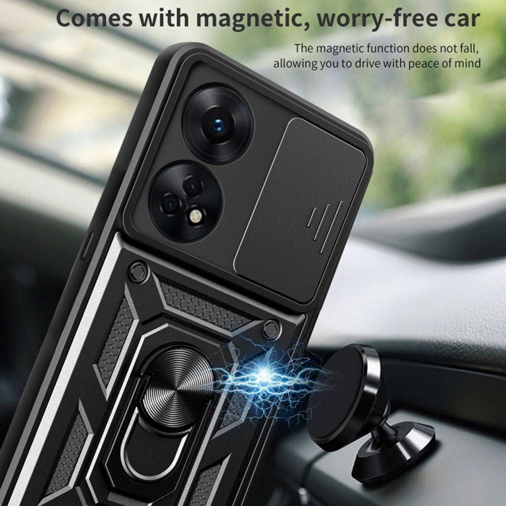 Husa pentru Oppo A78 4G, Techsuit, CamShield, Neagra