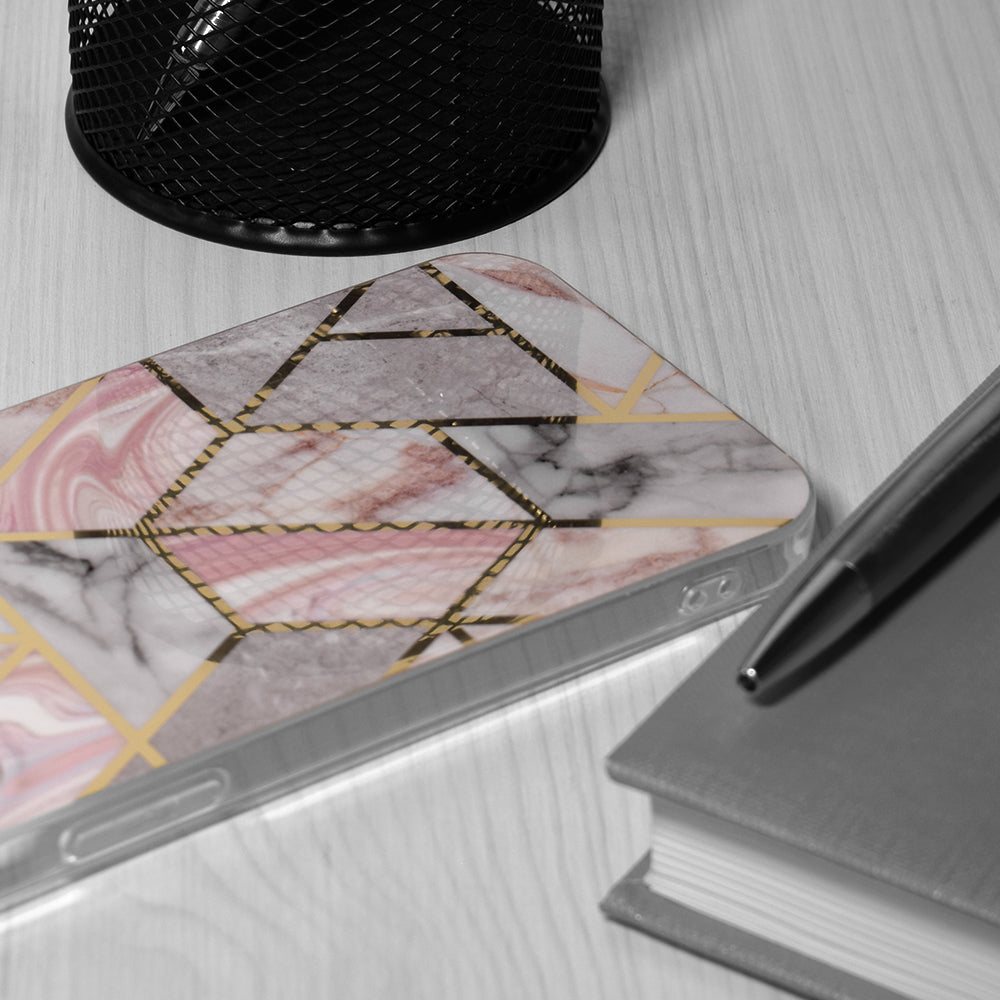Husa pentru Oppo A78 4G, Techsuit, Marble, Roz