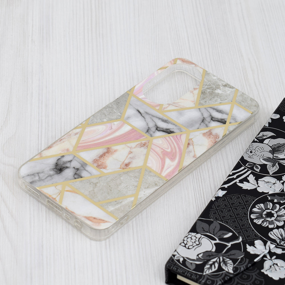 Husa pentru Oppo A78 4G, Techsuit, Marble, Roz
