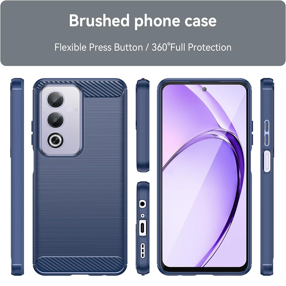 Husa pentru Oppo A80, Techsuit, Carbon, Albastra