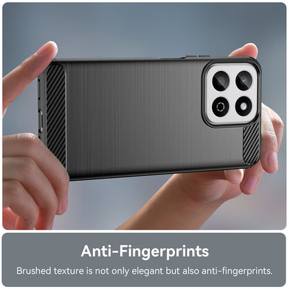 Husa pentru Oppo A80, Techsuit, Carbon, Neagra
