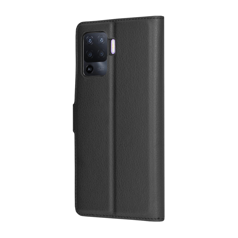 Husa pentru Oppo A94 / Reno5 Lite, Techsuit, Leather Folio, Neagra