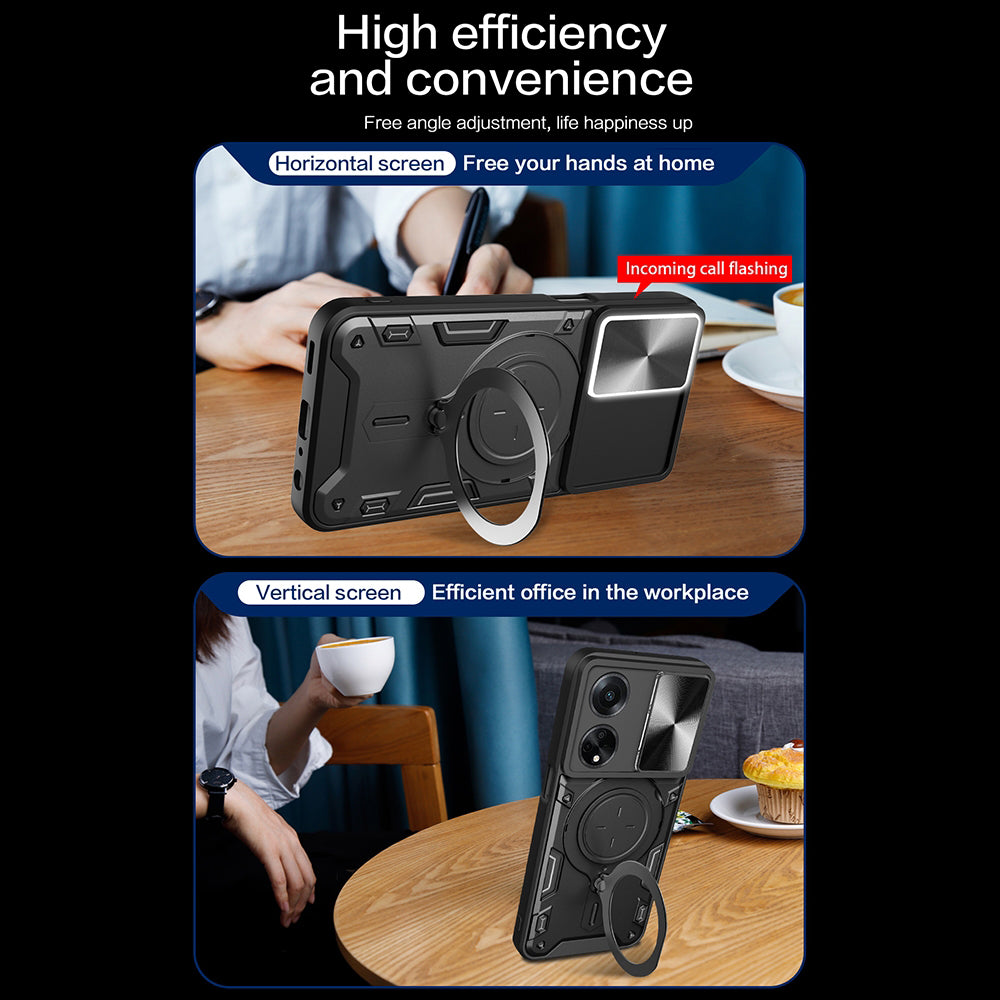 Husa pentru Oppo A98, Techsuit, CamGuard Pro, Neagra