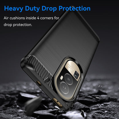 Husa pentru Oppo Reno10 / Reno10 Pro, Techsuit, Carbon, Neagra